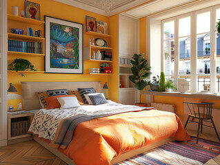 Vibrant Studio Apartment with Hobby Zone and Siesta Area