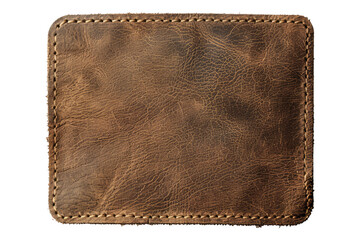Leather label isolated on transparent background