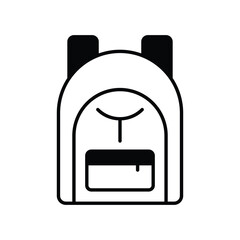 Obraz premium backpack icon with white background vector stock illustration