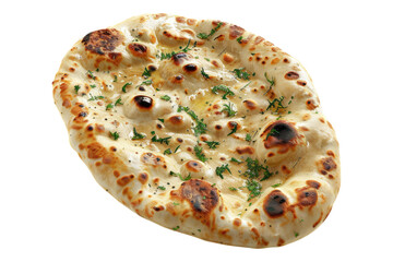 Naan bread isolated on transparent background