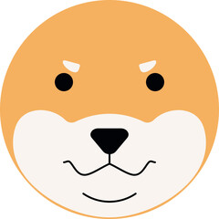 Shiba inu dog head icon