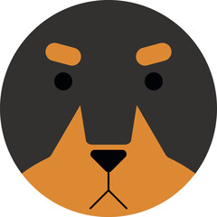 Dobermann dog head icon