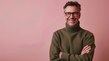 Obraz premium The man in green sweater