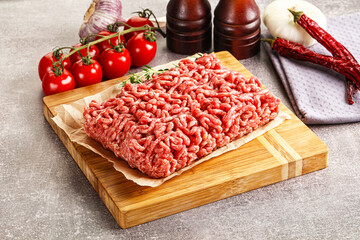 Raw minced beef uncooked meat