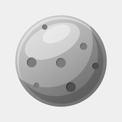 Illustration dark full moon at night Moon hole Isolated on white background