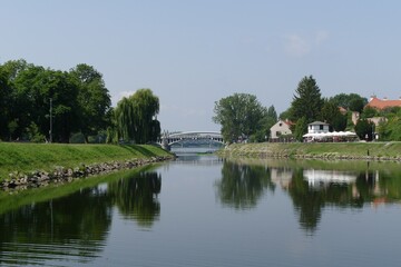 Old town river harbour reserve landscape