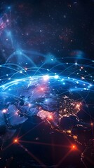 Digital Global Network and Connectivity on Planet Earth with High Speed Data Transfer and Cyber