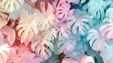 Creative tropical design with palm leaves and vibrant colors. Ideal for fashion, floral, and