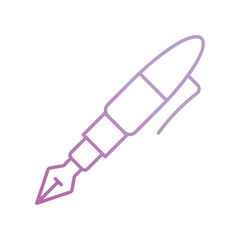 fountain pen icon with white background vector stock illustration