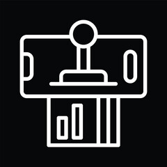White Scale Weight Machine Line Art Icon