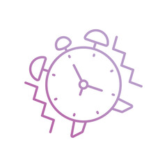 alarm clock icon with white background vector stock illustration
