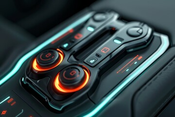 Fototapeta premium futuristic car interior controls
