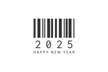 Happy New Year 2025 typography template calendar cover. Vector design for poster, banner, greeting card and invitation.