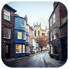 Obraz premium Artistic Minimalism: York Cityscape Illustration