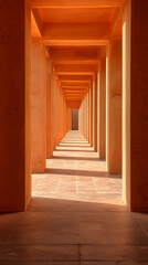 Obraz premium A long corridor