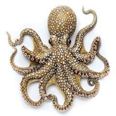 Obraz premium Blue Ringed Octopus on White