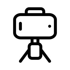 phone tripot icon with line style, perfect for user interface projects
