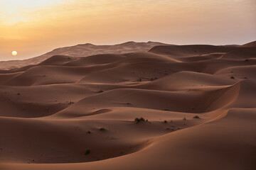 Sunset Over Merzouga Dunes
