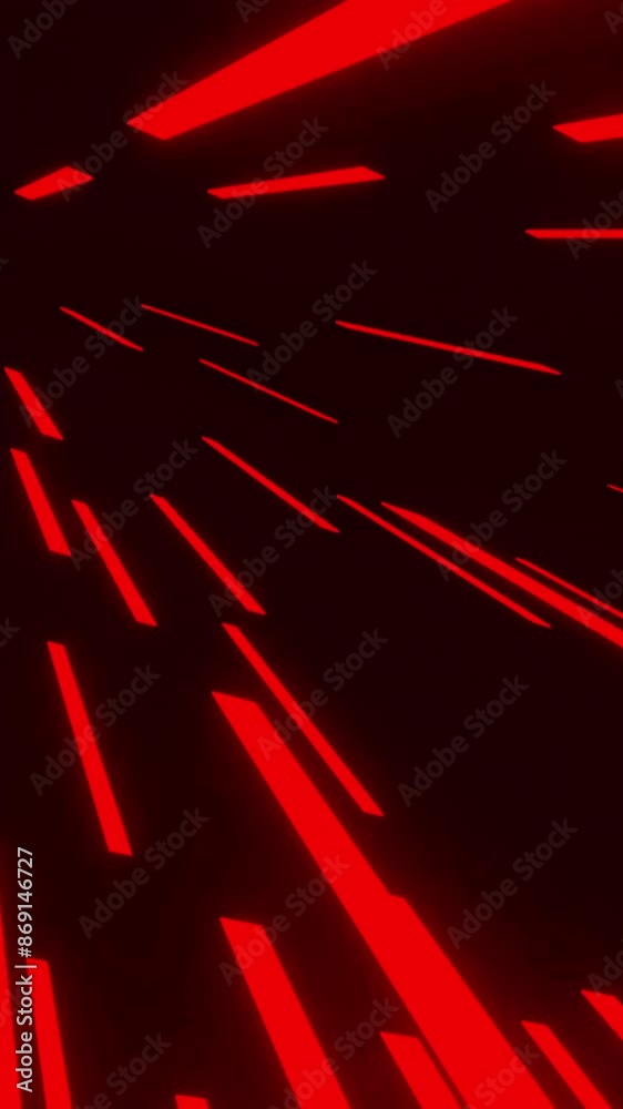 Wall mural animation beams in cyberspace. design. virtual stripes randomly move like rays. animated stripes in 