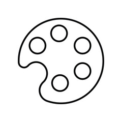 Fototapeta premium color palette icon with white background vector stock illustration