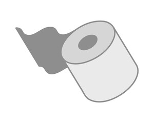 Toilet paper roll or tube icon design, template for wc. Bathroom hygiene icons, kitchen cleaning towel. Blank soft scroll product.
