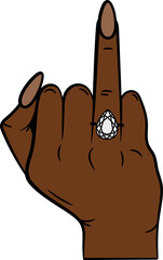 Wedding Tear Drop Diamond Ring Finger