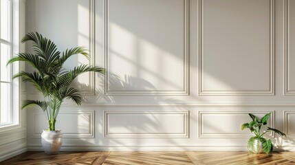 White classic wall background