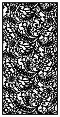 vector laser cutting partition, fence and facade motifs