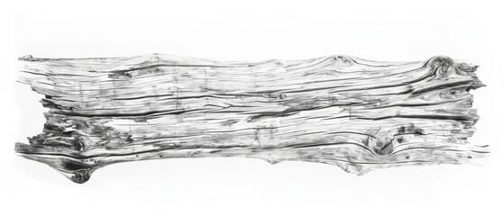 Pencil sketch style, panoramic close-up, high detail scan of weathered brick, on white background, Generative AI