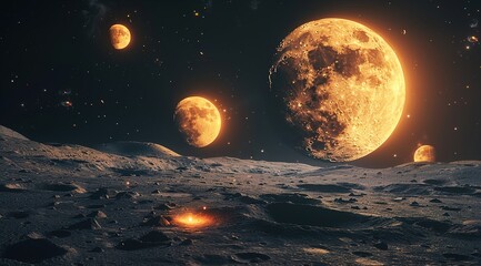 Obraz premium moon and stars