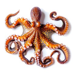Octopus on white background