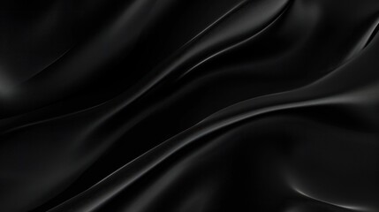 Obraz premium Silky black waves with soft, undulating movement