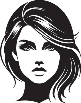recommend clip art: Woman beauty face silhouette vector illustration on transparent background