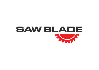 Minimal and professional Saw blade logo design template. Simple woodworking logo