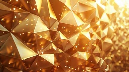 Gold Background with Charming Geometric Decoration