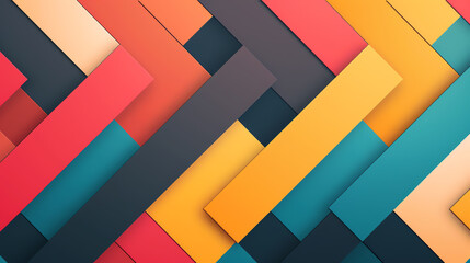 Geometric pattern background, vibrant shapes, flat design illustration