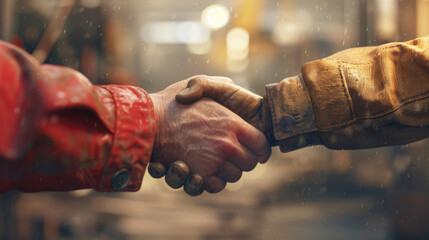 Workday Handshake at Dusk 