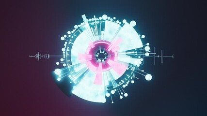 Visualizing data through FUI 3d animation