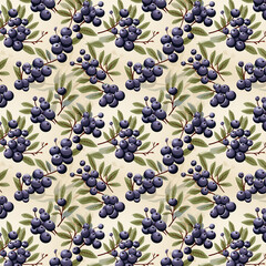 Illustration of an acai berry as a pattern. Created with generative AI