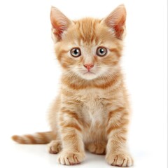 baby cat isolated on white background, high quality 32k, 