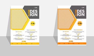 Business A4 flyer design vector premium vector design 