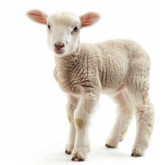 Obraz premium little lamb isolated on white