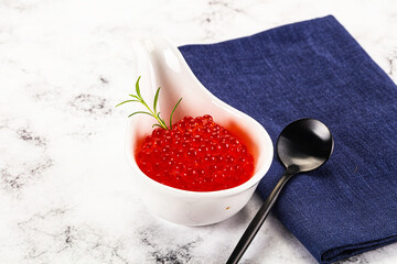 Luxury red caviar salmon fish