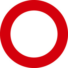 Illustration of red and white road sign ban on driving. Illustration made July 1st, 2024, Zurich, Switzerland.