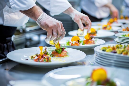 Professional Photography of Chef Breakfast and Brunch, highlighting the chef's preparation of morning meals, Generative AI