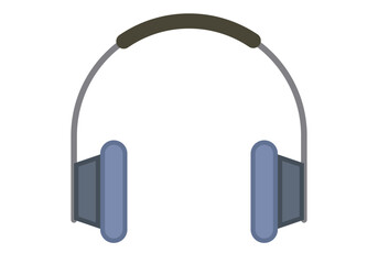 Auriculares de almohadillas azules en fondo blanco