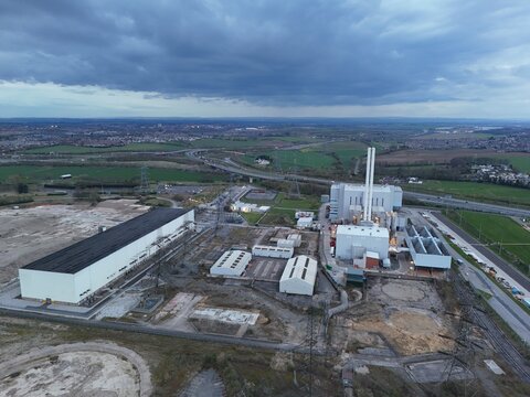 Enfinium ferrybridge UK Decarbonisation power stations drone,aerial  ..