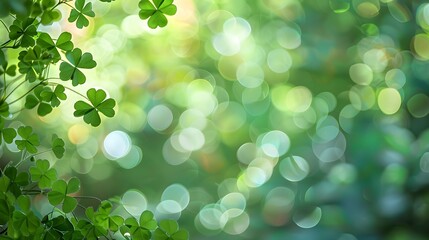 Fototapeta premium clover with bokeh background
