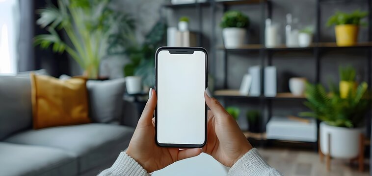 hand holding smart phone