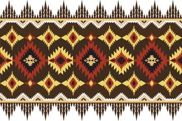 Ethnic tribal Aztec colorful  background. Seamless tribal pattern, folk embroidery, tradition geometric Aztec ornament. Tradition Native and Navaho design for fabric, textile, print, rug, paper